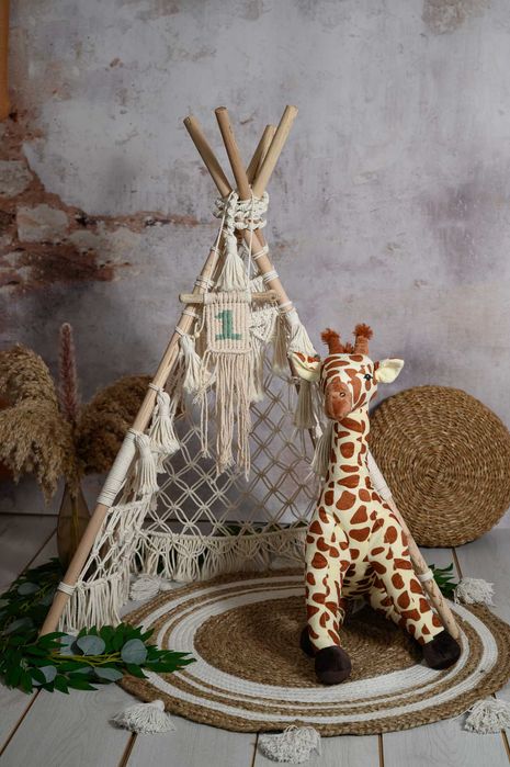 цифри 1 и 2 за фотосесия макраме пано декорация