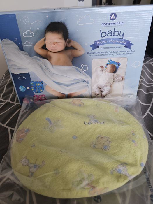 Анатомична бебешка възглавница против плоска глава! РАЗМЕР М