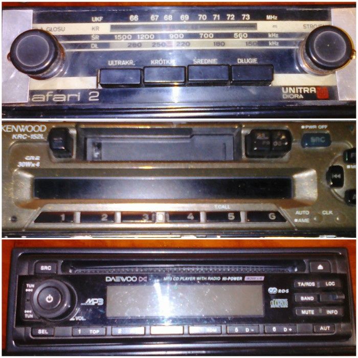 ретро радио за автомобил, касетофон и СД за автомобил