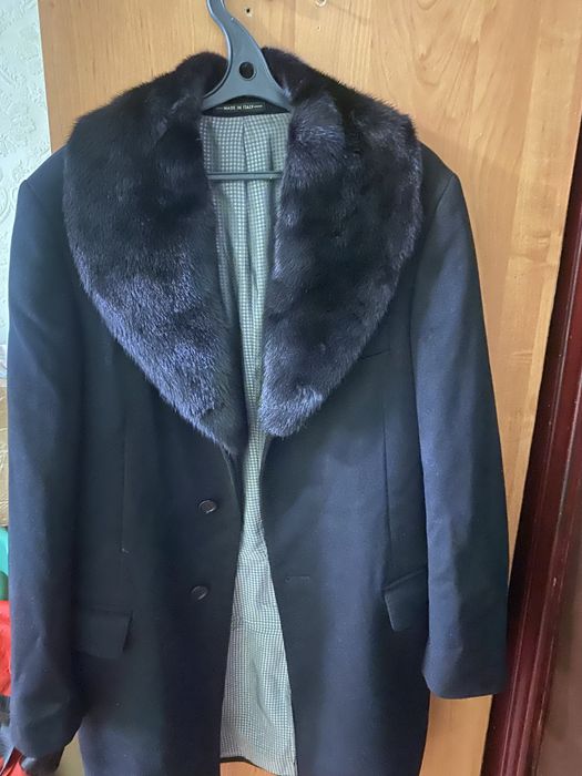 Пальто мужское с норковым воротником Loro Piana