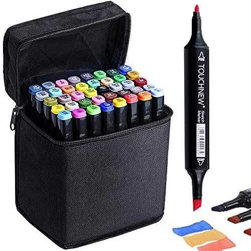 Двойни маркери с дълготрайни пълнители и чанта - 48/60/80/120/168 бр