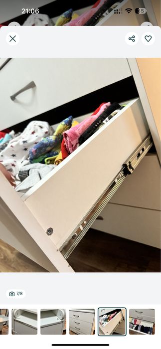 Комод белый 5тыс