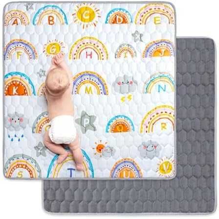 Нова Бебешка Постелка Funsland - 127x127см, Сгъваема, Мека, Безопасна