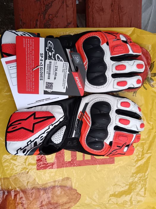 Кожени мото ръкавици Алпинстарс чисто нови