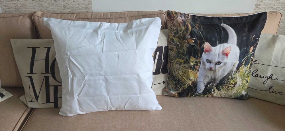 Set huse decorative pentru perne, model cu pisici,  50X50 cm