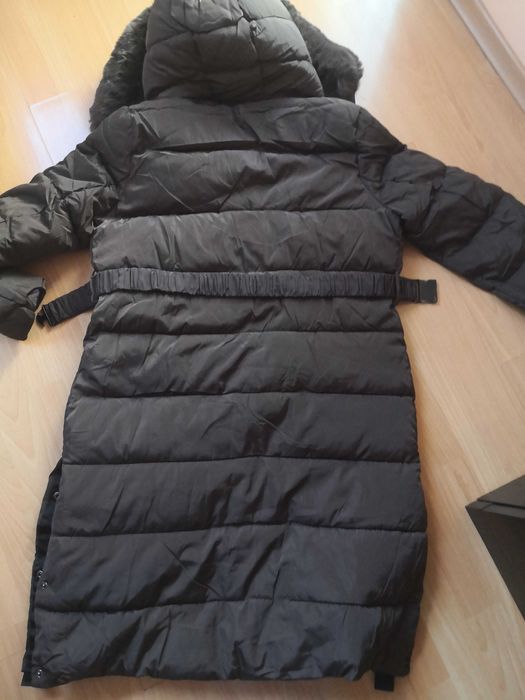 Дамско зимно яке, дълго кафяв цвят