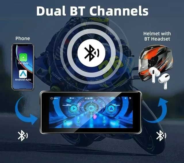 БЕЗЖИЧЕН CARPLAY за мотор 8,1" водоустойчив