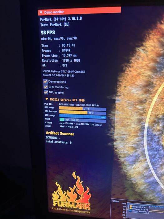 placa video 1080 palit gamerock 8gb 256b