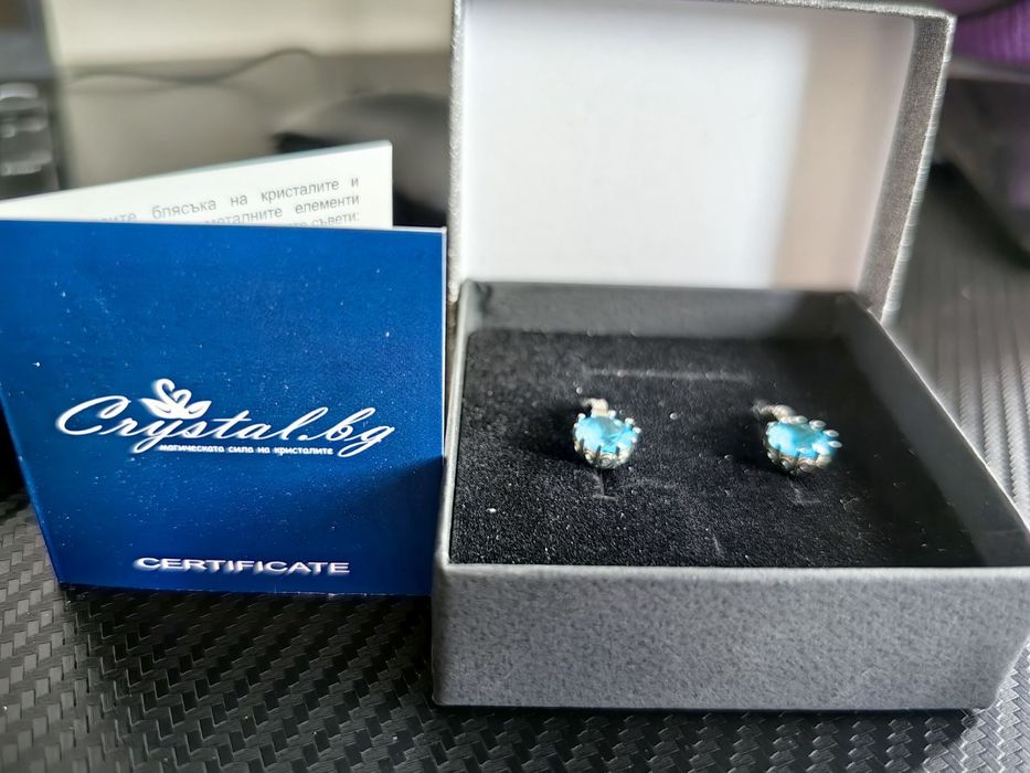 Нежни обеци Blue Triumph