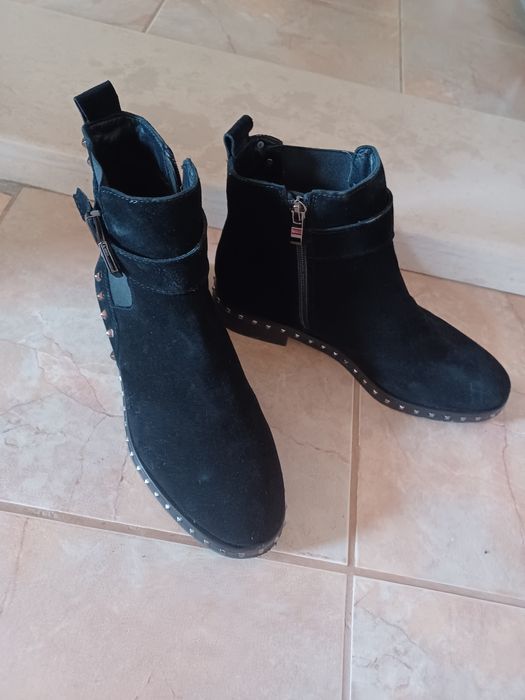 Дамски боти,естествен велур