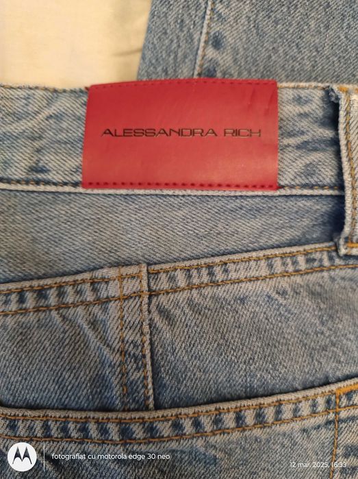 Blugi, 100% bumbac, Alessandra Rich, originali,măsură 29, talie inalta