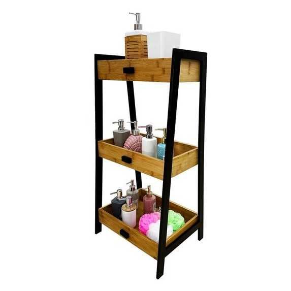 Бамбукова етажерка, Бамбуков рафт с метални крака