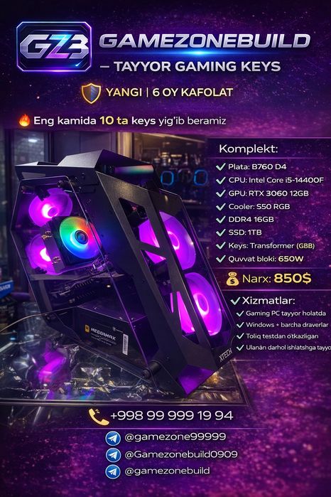 Igrovoy Keys CS2 DOTA 2 uchun kompyuter