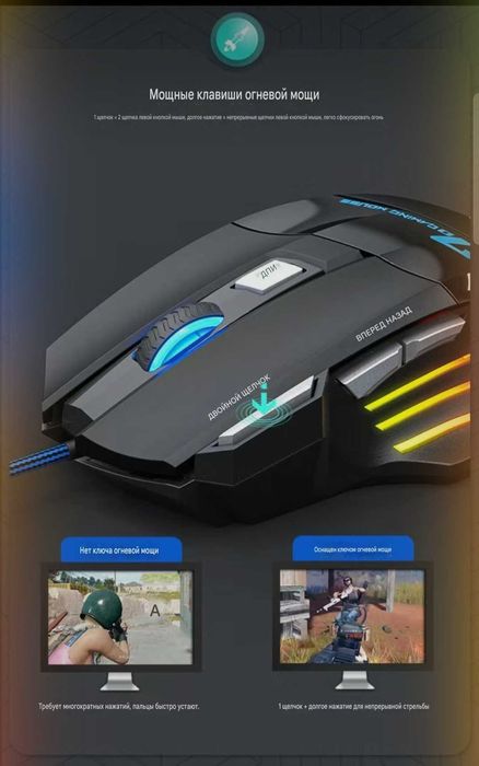 Игровая USB мышь X7 Pro Gamer 3200 DPI