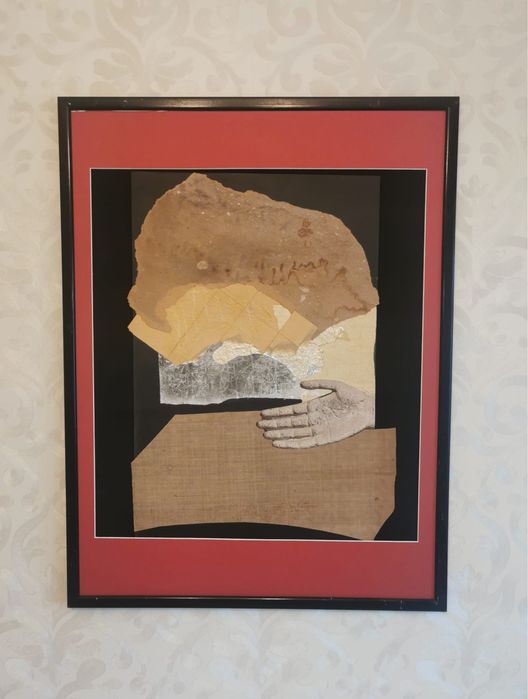 Антикварна картина на платно с маслени бои стил експресионизъм пейзаж