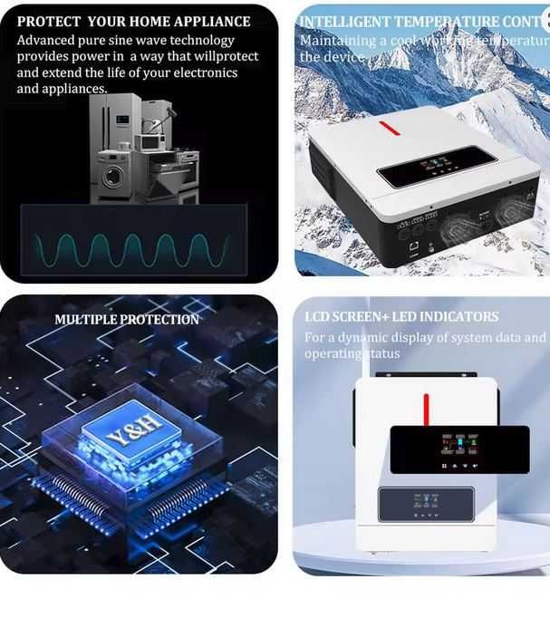 Хибриден соларен Инвертор 6,2 kW