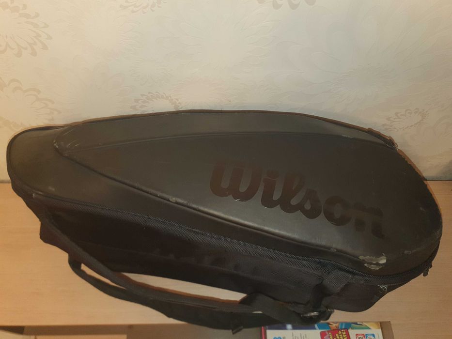 Wilson geanta dubla echipament/rachete badminton tennis squash padel