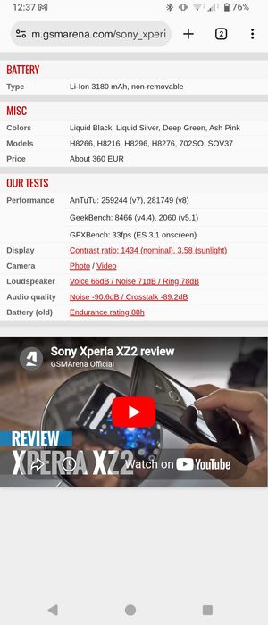 Telefon Sony Xperia XZ2
