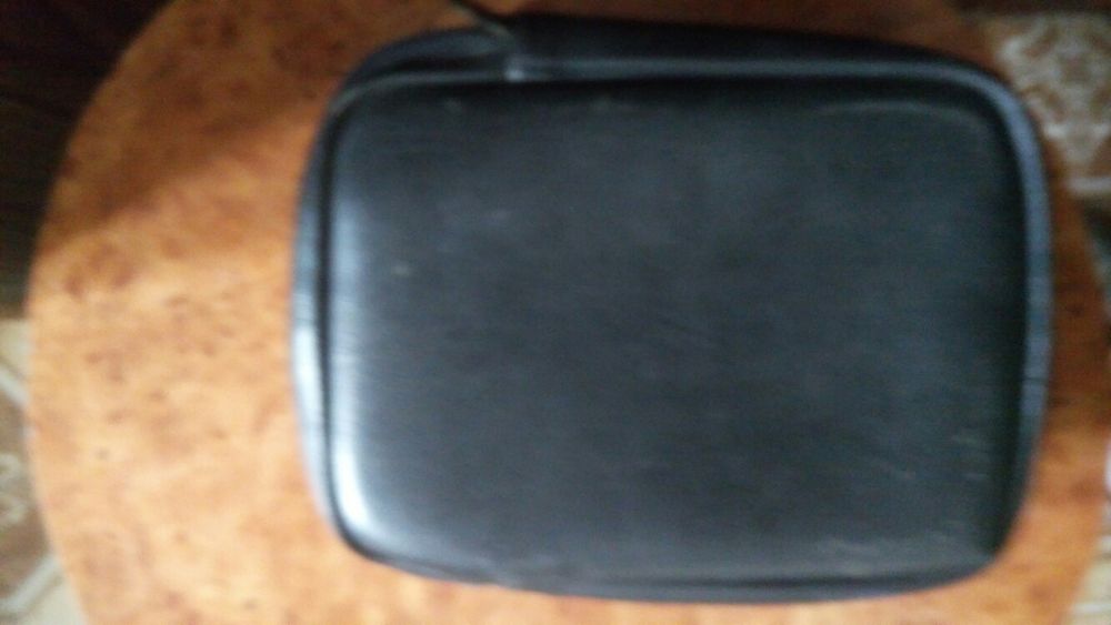 Барсетка черная кожа