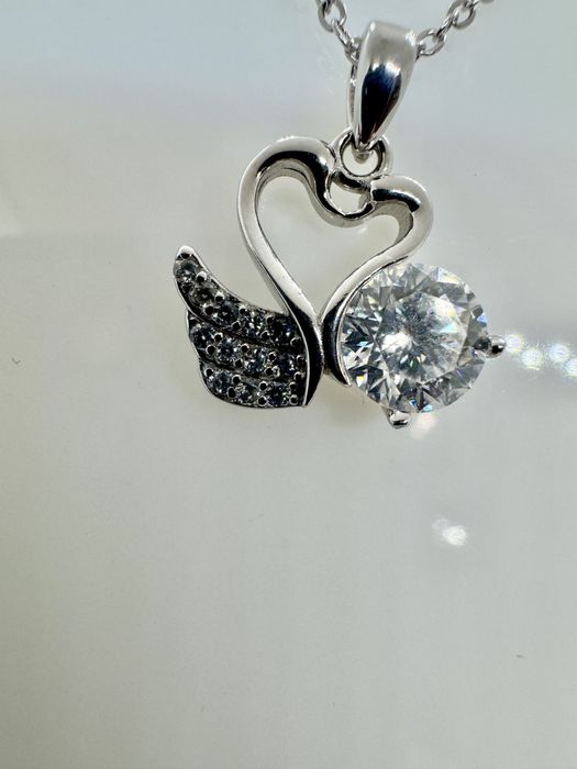 Сребърно колие с мойсанит (Диамант) 1 карат