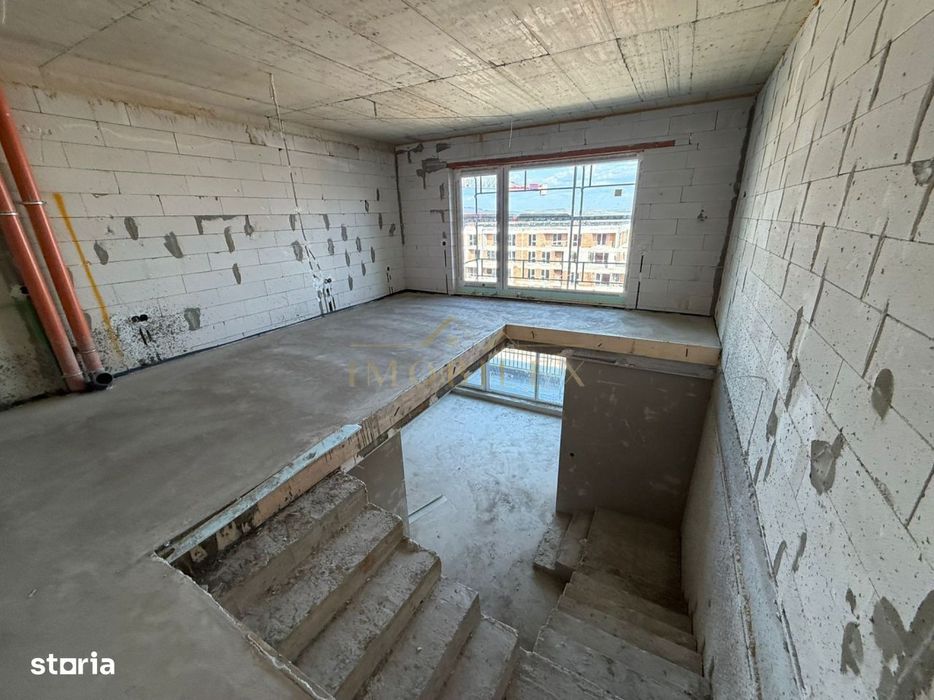 Apartament semifinisat 2 camere , 62mp, terasa, zona Sopor