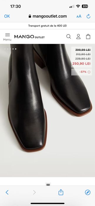 Vand botine piele noi ,mar.38