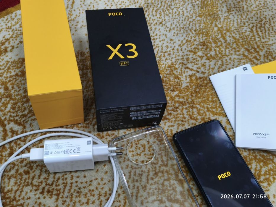 Poco X3 Nfs 6/128 продается оригинал зарядкой имей бор