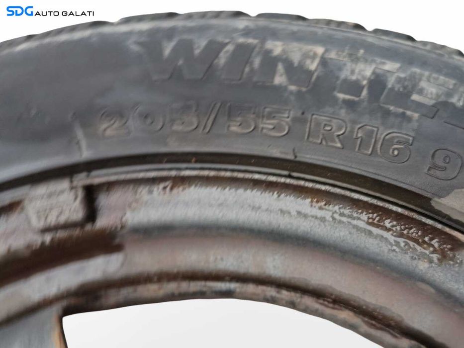 Janta Roata Rezerva Normala Tabla Otel 205 55 16 R16 Volvo C70 2006 - 2013 (6 1/2JX16H2 ET47.5) [JNT0025]