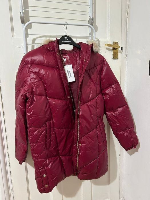 Червено зимно яке за момиче