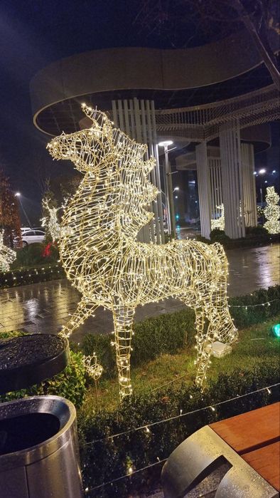 Новогодние светодиодные фигуры, олень, лошадь и прочее