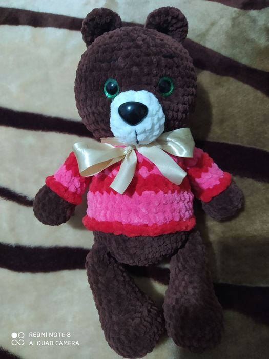 Вязаный Мишутка из плюша