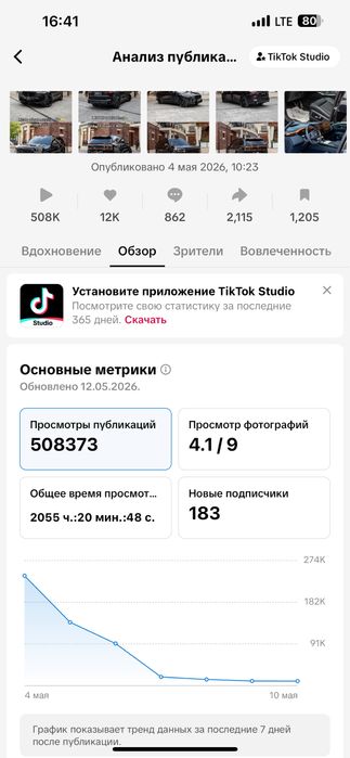 тик ток аккаунт