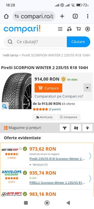 Anvelope iarna 235 55 18 225 45 18 265 45 21