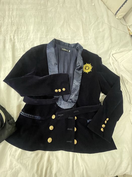 Велюровый пиджак balmain