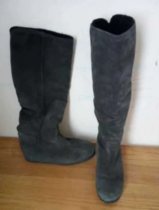 Сапоги  замшевые