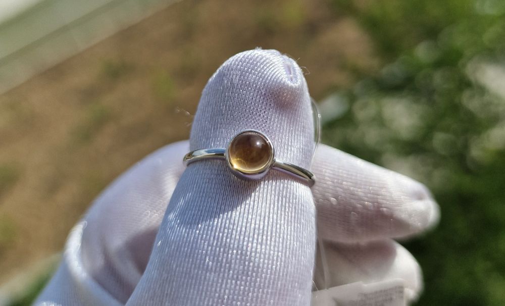 Кольцо Цитрин Серебро 925.