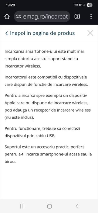Incarcator wireless Samsu și smartwach Samsung 250 leing
