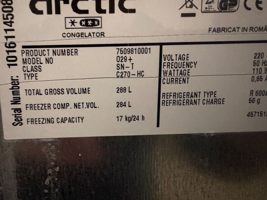 Ladă frigorifică Arctic 288L impecabilă !!!