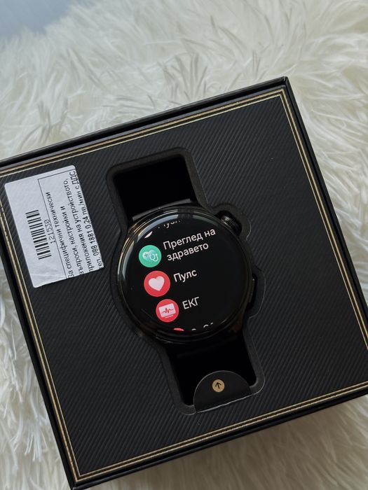 Huawei Watch 4 LTE 46 mm Black – ЕКГ, здравен мониторинг, отличен комплект