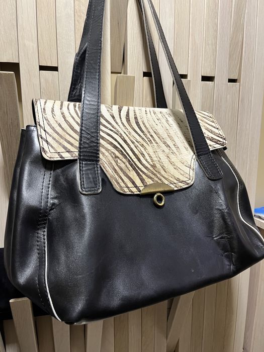 Естествена кожа Лена Велур с животински принт