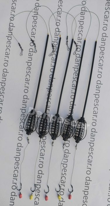 SET 5 Monturi CRAP CU SPIN Ac boiles si momitor 40gr antitangle rigid