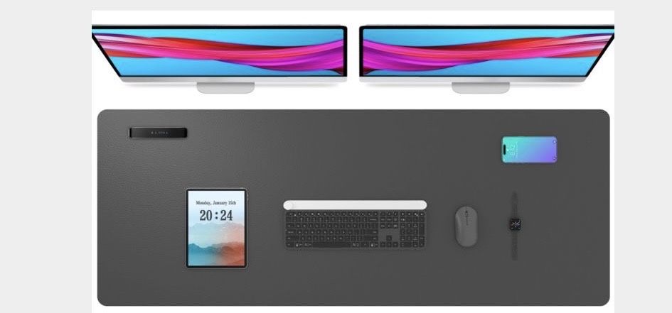 Desk pad gri - suport laptop pentru birou