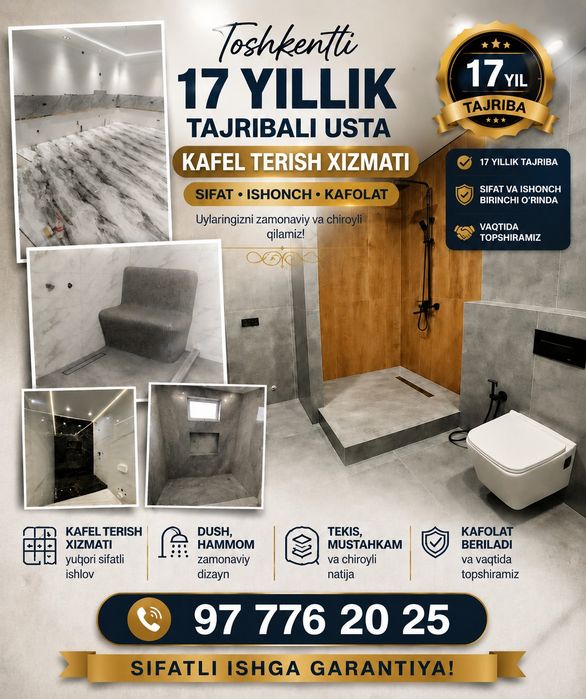 Tajribali Kafel ustasi.