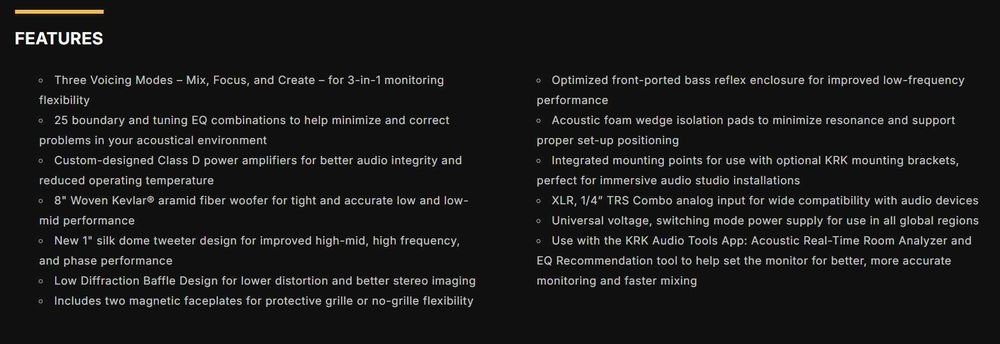 Boxe monitor studio KRK Rokit RP8 G5 2x203W RMS noi cu 2 ani garantie!