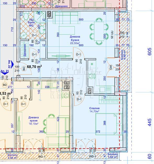 Продава се Двустаен апартамент в Варна, Възраждане 1 - 84 кв.м за 1691 €/кв.м - Снимка #1