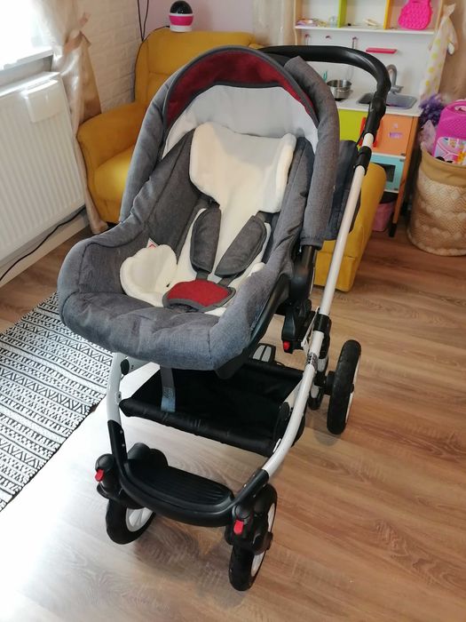 Комбинирана бебешка количка 3в1 Lorelli Mia, Red and Black