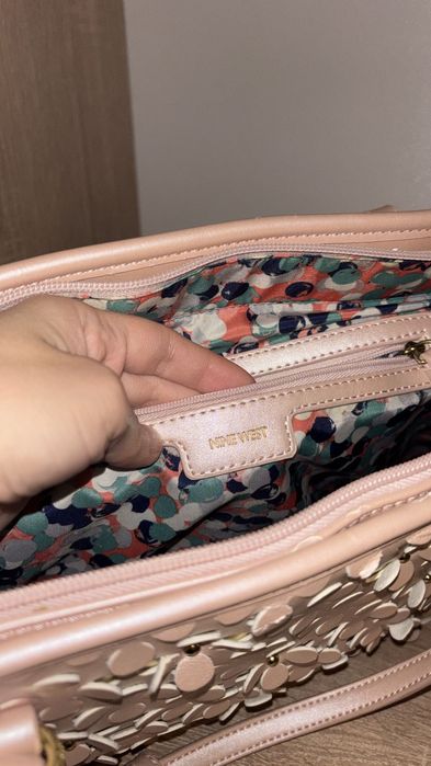 Geantă Nine west roz pudrat