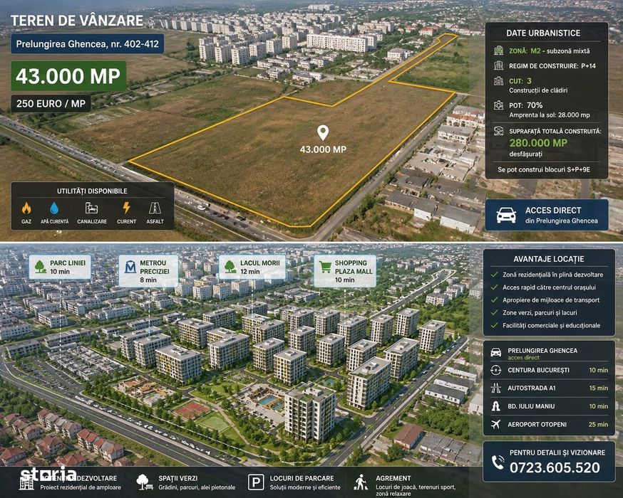 Bulevardul Timisoara, Sector 6, Teren 43,000 Mp - Blocuri Ds+P+9E.