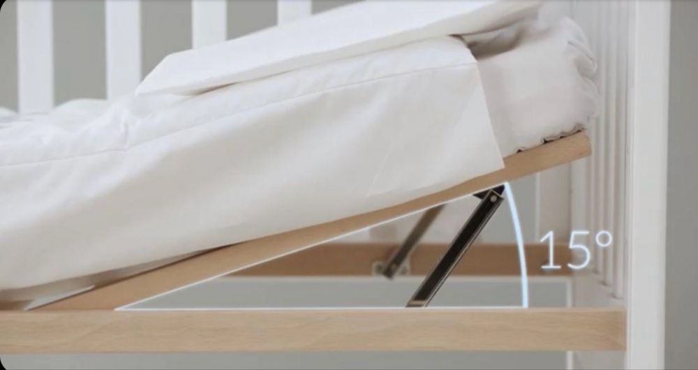 Patut Cosleeping Contact Art cu 2 laterale culisante Azzurra Design 3 in 1 cu saltea si suport antireflux, 116x62