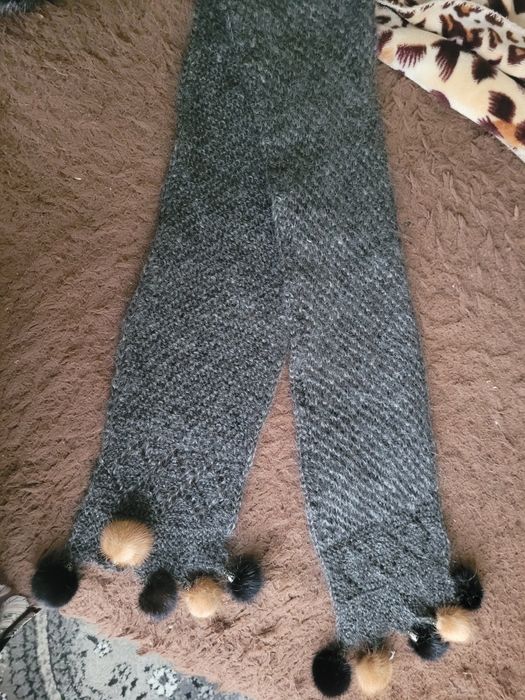 Продам шарф помпоны норка